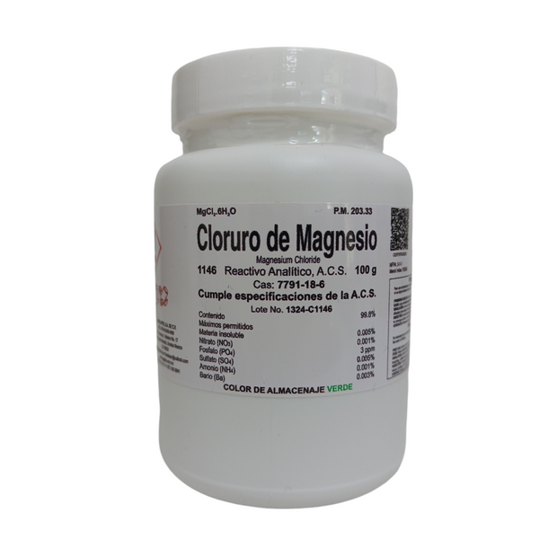 Cloruro de Magnesio R. A. de 100 G Jf Lhabo