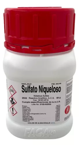 Sulfato Niqueloso R. A. de 50 G Fagalab
