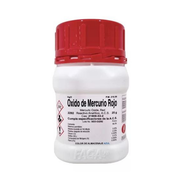 Óxido de Mercurio (rojo) 25g Fagalab