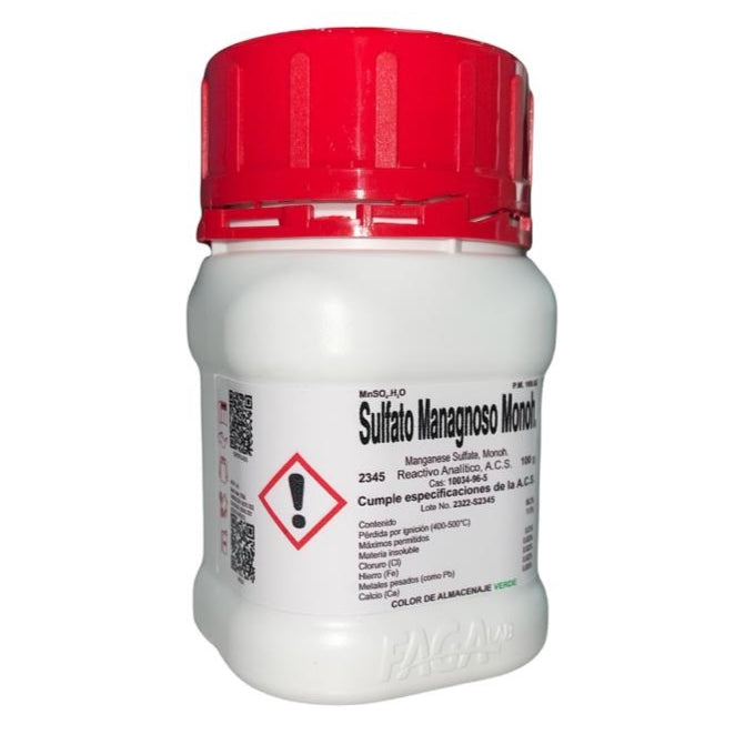 Sulfato Manganoso Monohidratado R. A. De 100 G Fagalab ID-1669660
