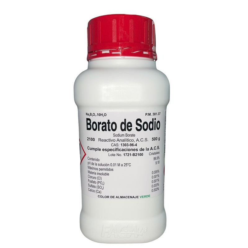 Borato De Sodio R. A. De 500 G Fagalab ID-1641152