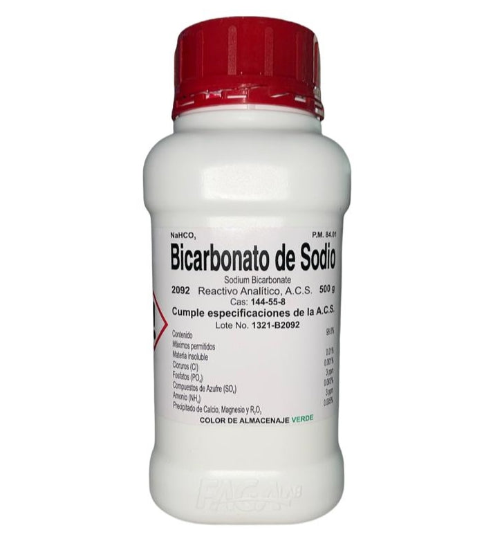 Bicarbonato de Sodio R. A. de 500 G Fagalab