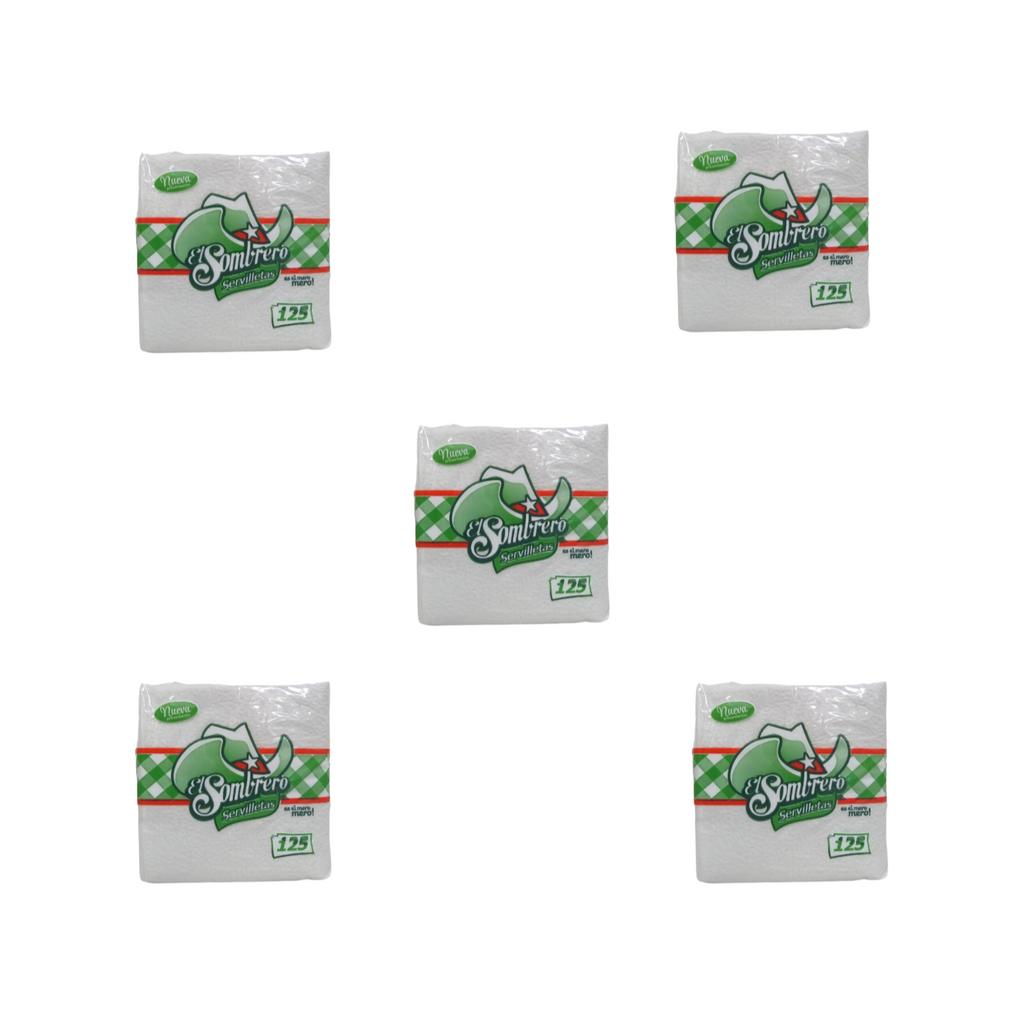 Servilletas de Papel Paq C/5 de 125 Piezas Ss125 El Sombrero