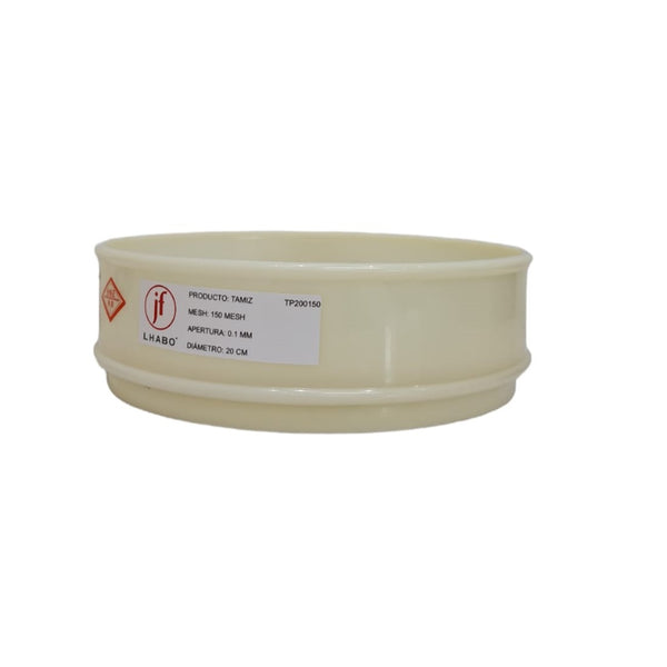 Tamiz de Plástico para Pruebas de Laboratorio 20cm Malla 150 Jf Lhabo