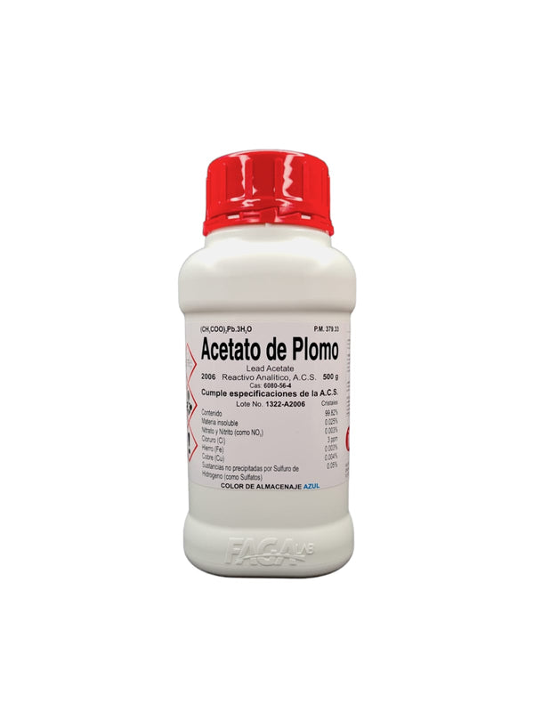 Acetato de Plomo R.a. de 500 G Fagalab