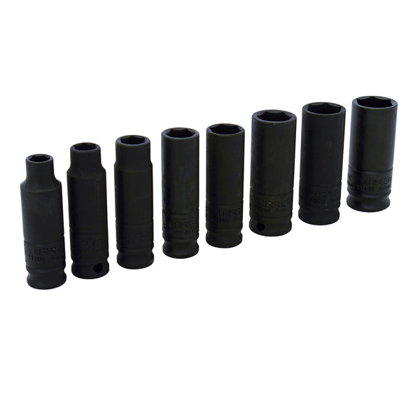 Juego 8 Dados Impacto Largos En Pulgadas 3/8 72112 Urrea