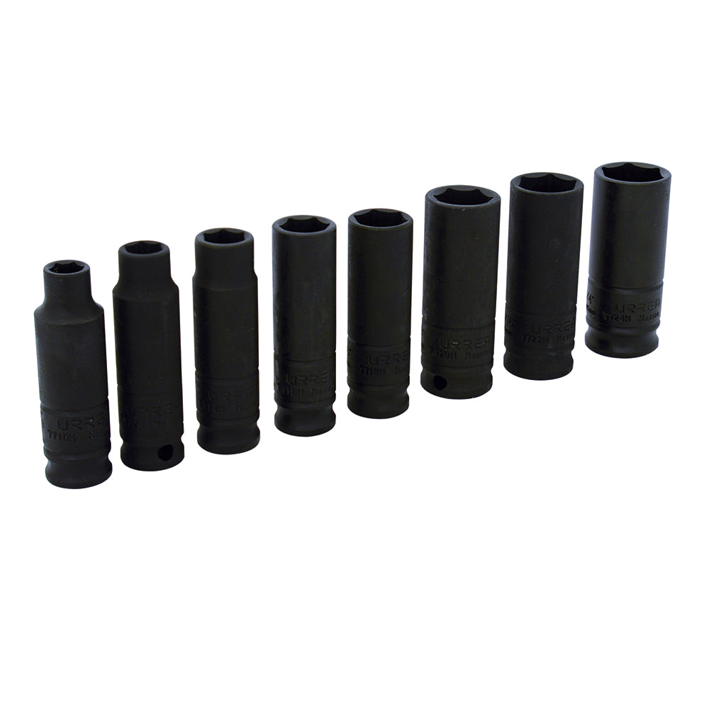 Juego 8 Dados Impacto Largos En Pulgadas 3/8 72112 Urrea