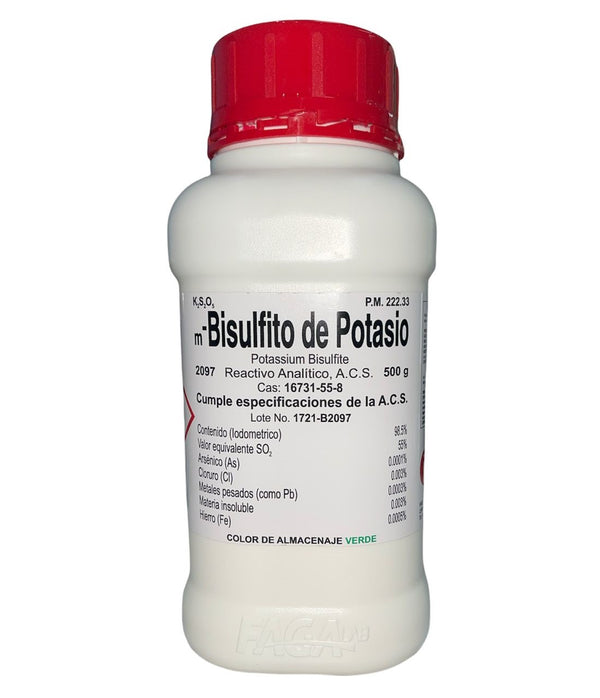 Bisulfito de Potasio R. A. de 500g Fagalab