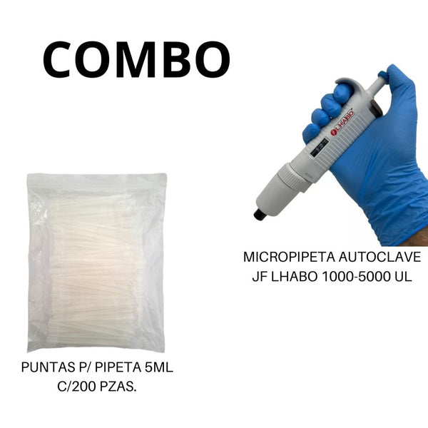 Pipeta 1-5ml + Puntas 5000ul Jf Lhabo