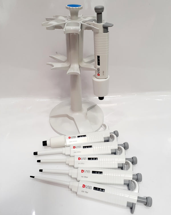 Paq C/6 Micropipetas Y Soporte Tipo Carrusel Dlab