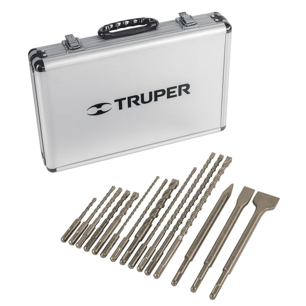 Juego Brocas Y Cinceles Sds Plus Estuche 15pz Truper 11897