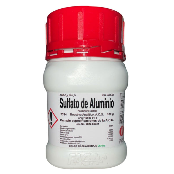 Sulfato de Aluminio R. A. de 100 G Fagalab