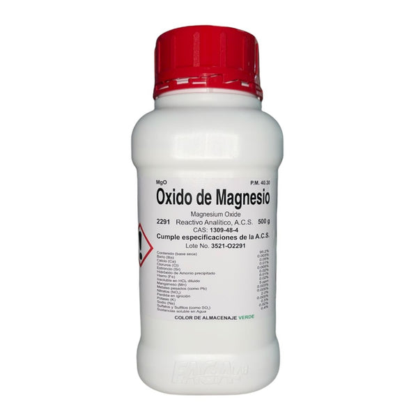 Oxido de Magnesio R. A. de 500 G Fagalab