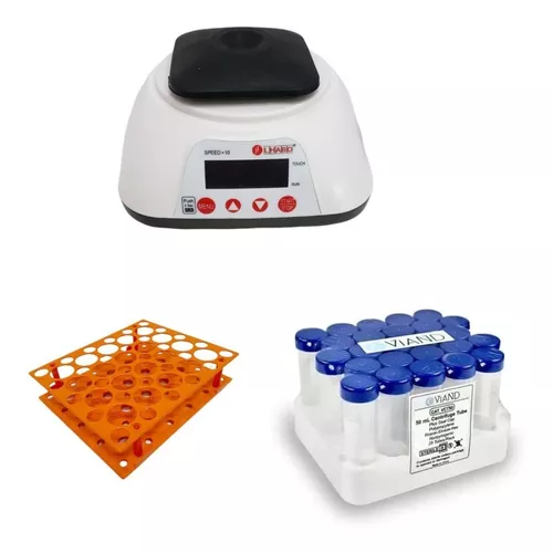 Combo Agitador Vortex Vm500pro + Gradilla + Tubos 50 Ml