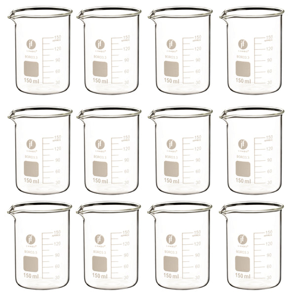 Vaso Precipitado De Vidrio 150 Ml Paq C/12 Jf Lhabo ID-3678453