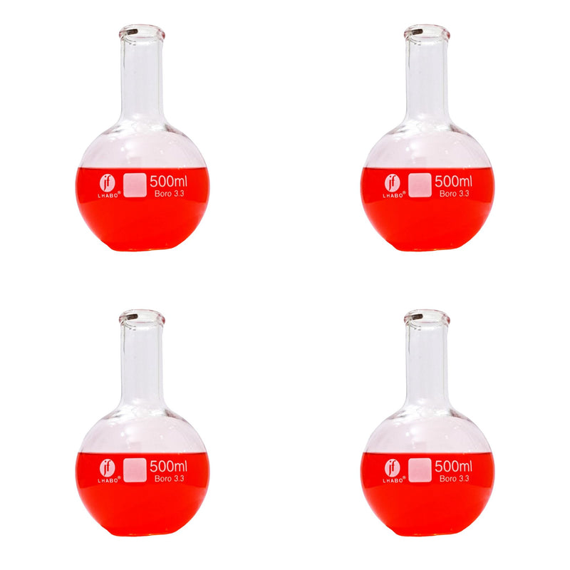 Matraz Fondo Plano Florencia 500 Ml Paq C/4 Jf Lhabo ID-2485488