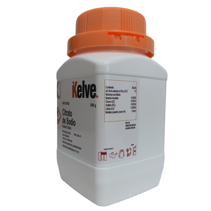 Citrato De Sodio R. A. De 250 G Kelve ID-3217546