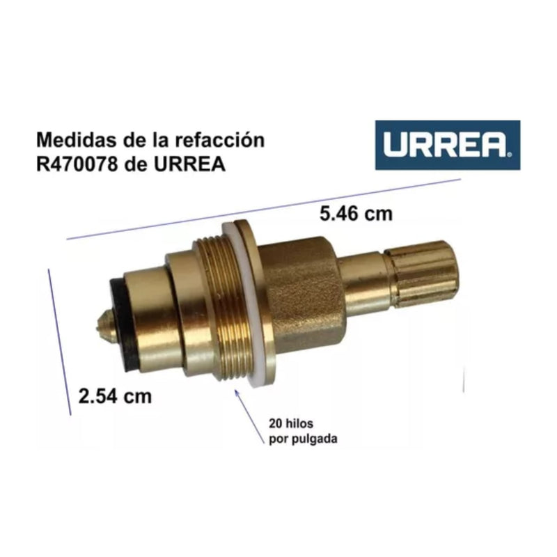 Cartucho 312 Vástago Para Regadera R470078 Urrea ID-2910389