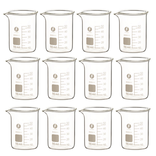 Vaso Precipitado De Vidrio 50 Ml Paq C/12 Jf Lhabo ID-3678359