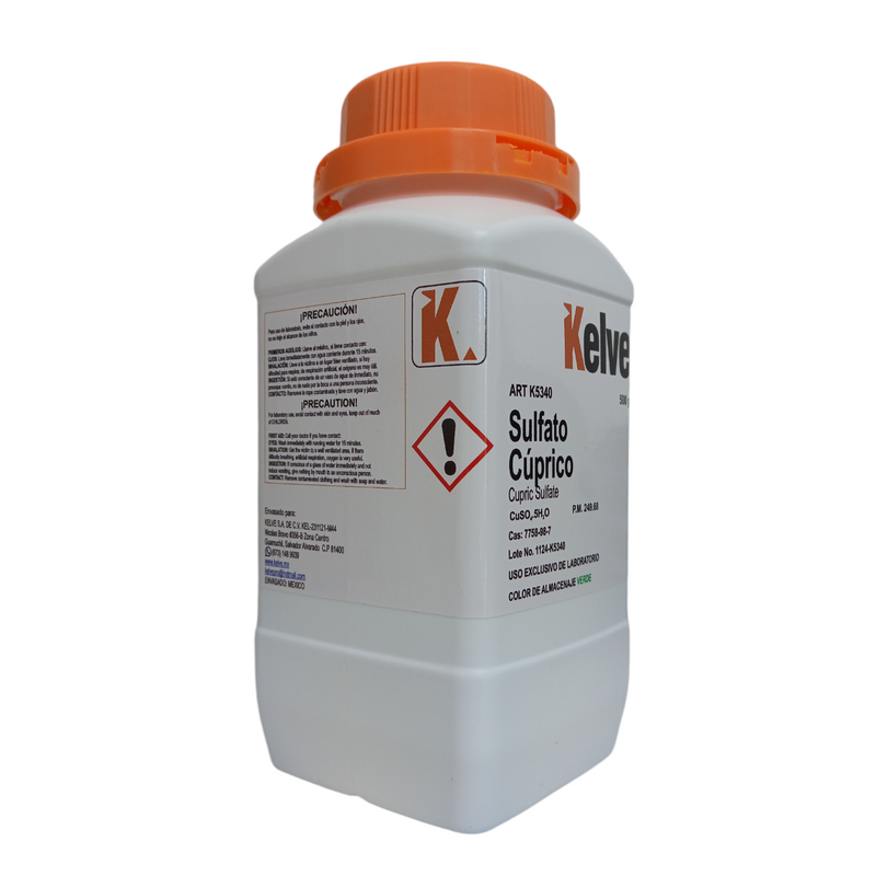 Sulfato Cúprico Pentahidratado R. A. De 500 G Kelve ID-3198718