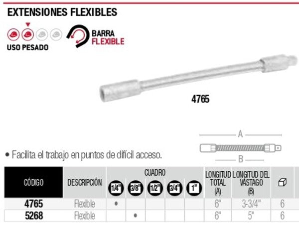 Extensión Flexible 3/8X8 5268 Urrea-H ID-2024777