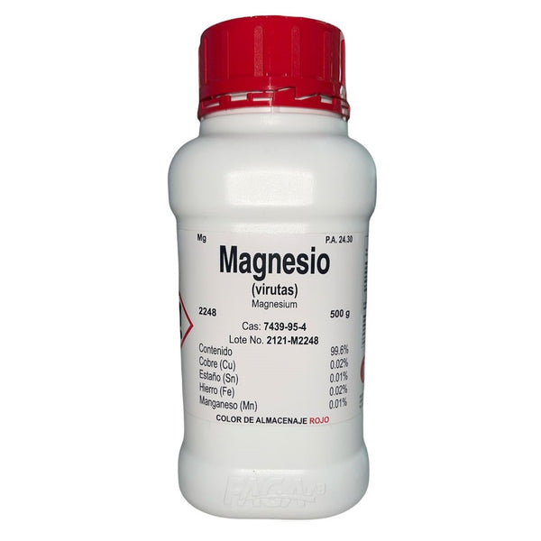 Magnesio (virutas) R. A. de 500 G Fagalab
