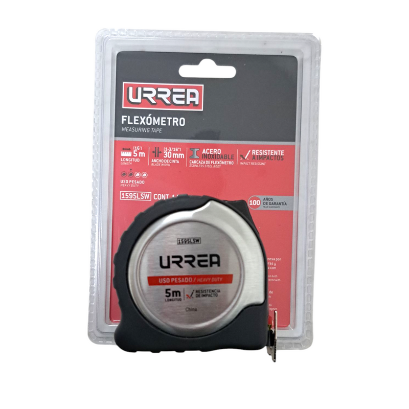 Flexómetro De Acero Inoxidable 5M X 30Mm 1595Lsw Urrea-H ID-3651446