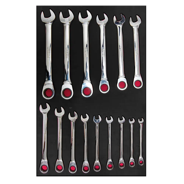 Juego 15 Llaves Comb Matraca Métrico Industrial Ch313 Urrea-h