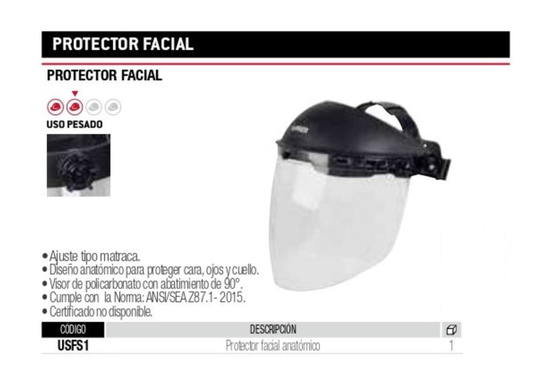 Protector Facial Anatómico Usfs1 Urrea-H ID-2034201