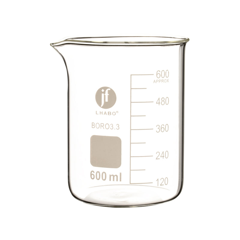 Vaso Precipitado De Vidrio 600 Ml Paq C/8 Jf Lhabo ID-3678550