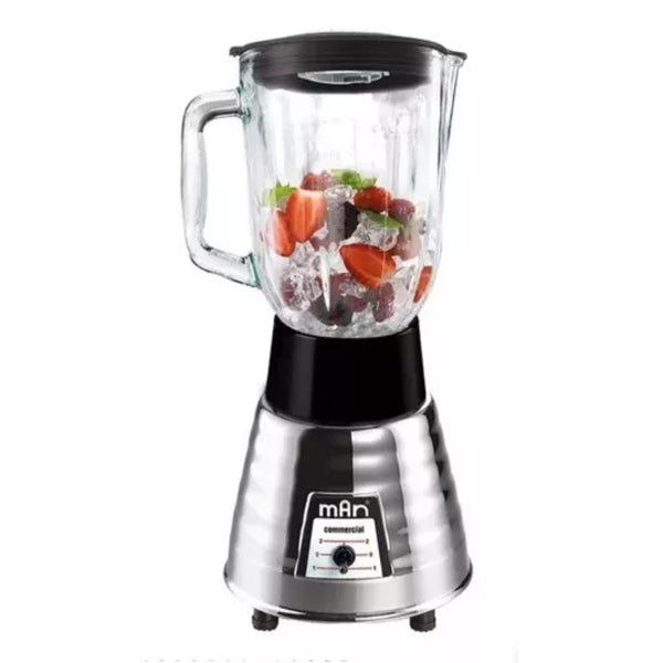 Licuadora 1.5l Cromo con Vaso de Vidrio Lmv-202 Man