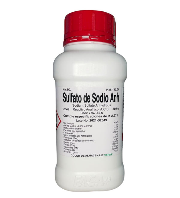 Sulfato De Sodio Anhidro R. A. 500 G Fagalab ID-1671534