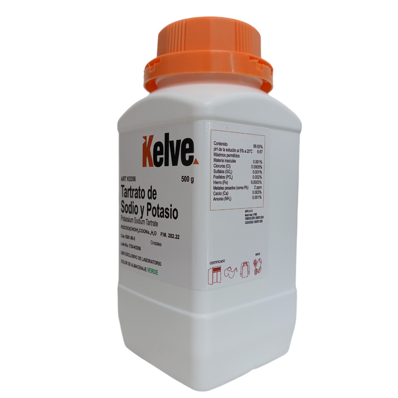 Tartrato De Sodio Y Potasio R. A. De 500 G Kelve ID-3200546