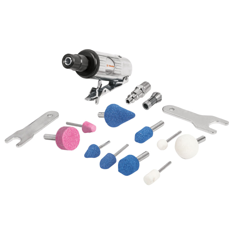 Kit Mini Esmeriladora Mototool Neumático 1/4'' 16887 Truper ID-2860168