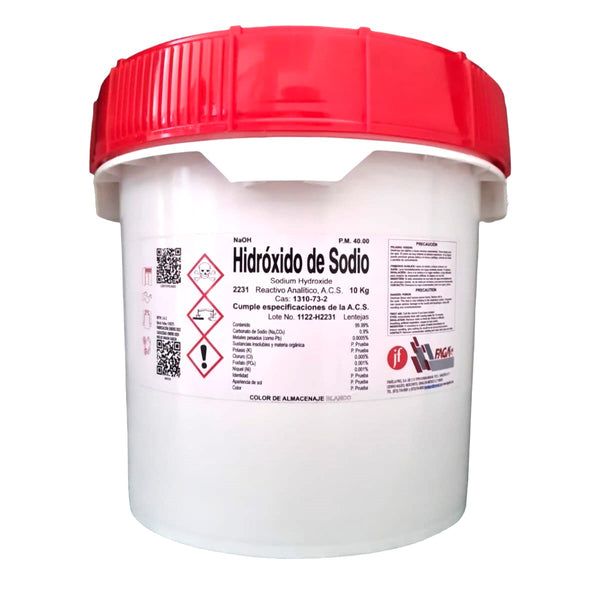 Hidróxido de Sodio Lentejas R. A. de 10kg Fagalab
