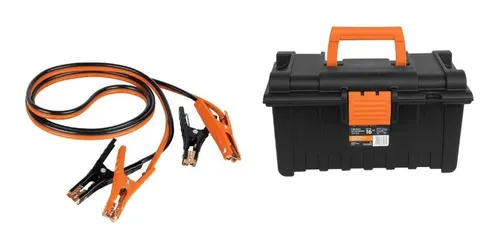 Kit Caja de Herramientas Y Cables Pasa Corriente Truper