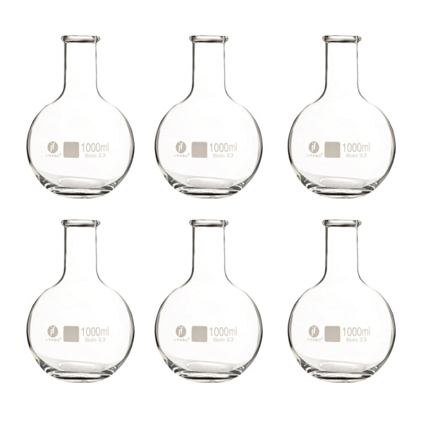 Matraz Fondo Plano Florencia 1000 Ml Paq C/6 Jf Lhabo ID-3678149