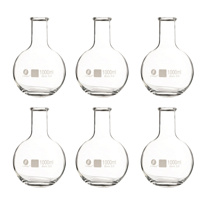 Matraz Fondo Plano Florencia 1000 Ml Paq C/6 Jf Lhabo ID-3678149