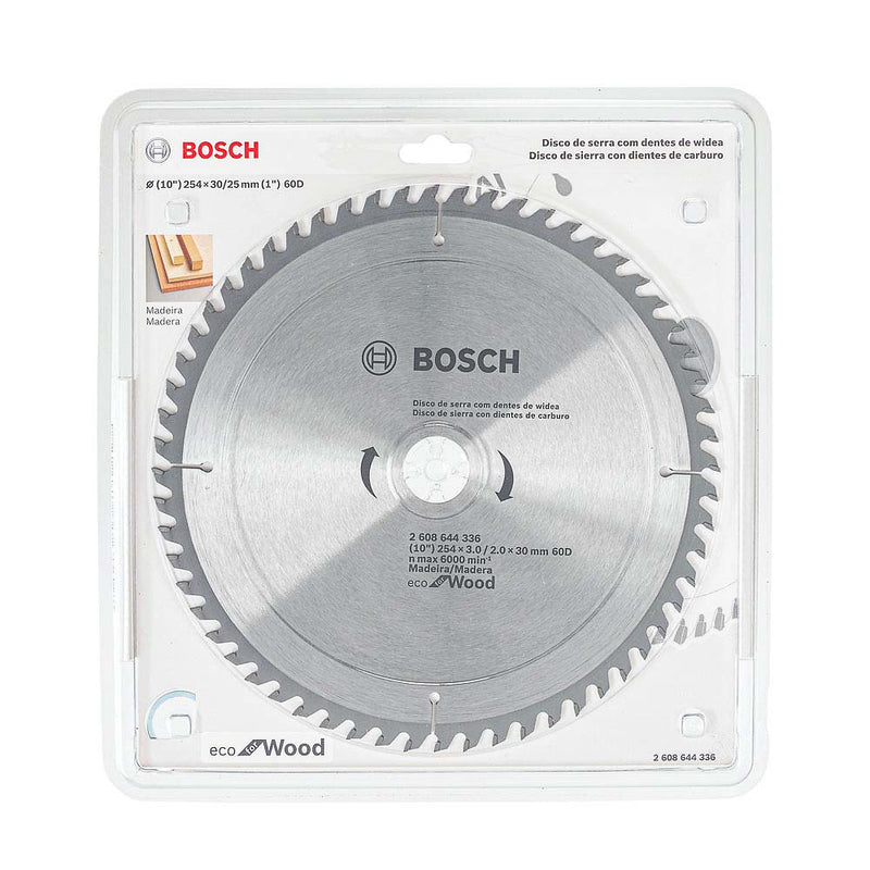 Disco Sierra Circular De Mesa Wood, 10'' 60 Dientes Bosch ID-2145488