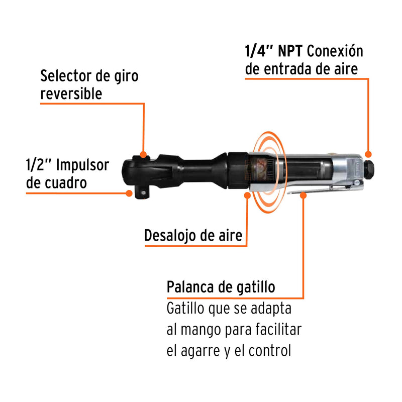 Matraca De Impacto Neumática 1/2'' 11189 Truper ID-2869689