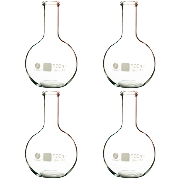 Matraz Fondo Plano Florencia 500 Ml Paq C/4 Jf Lhabo ID-3699483
