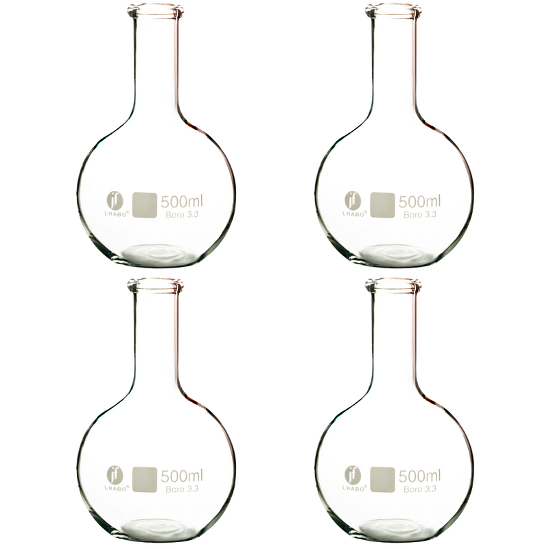 Matraz Fondo Plano Florencia 500 Ml Paq C/4 Jf Lhabo ID-3699483