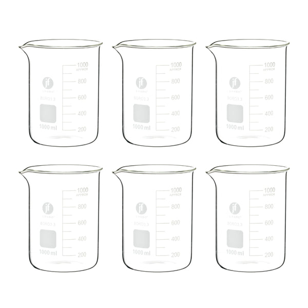 Vaso Precipitado De Vidrio 1000 Ml Paq C/6 Jf Lhabo ID-3681396