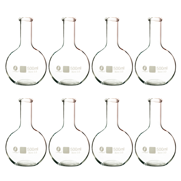 Matraz Fondo Plano Florencia 500 Ml Paq C/8 Jf Lhabo ID-3699490