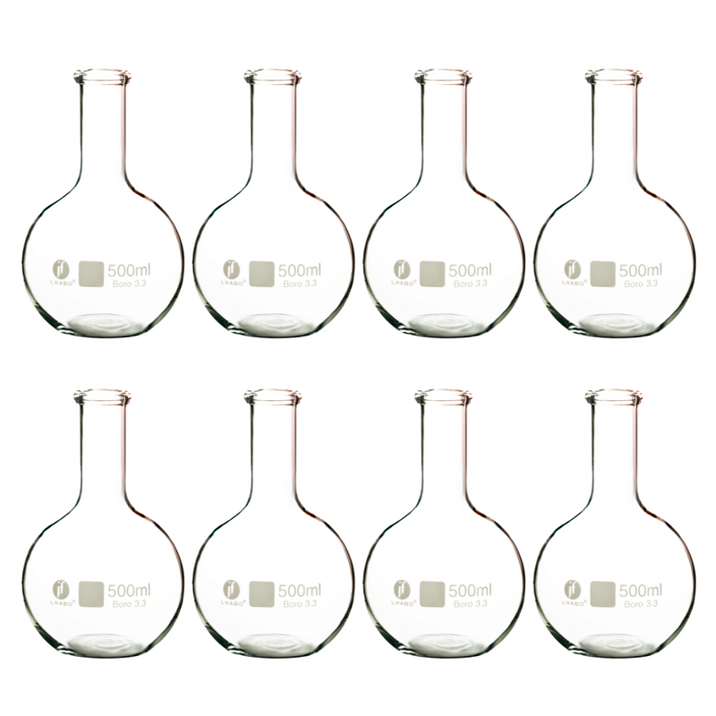 Matraz Fondo Plano Florencia 500 Ml Paq C/8 Jf Lhabo ID-3699490