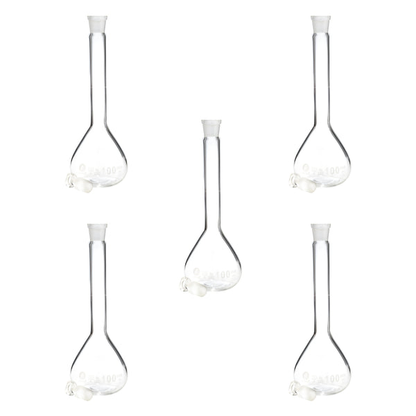 Matraz Volumetrico de Vidrio 100 Ml Paq C/5 Jf Lhabo