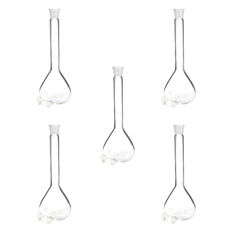 Matraz Volumetrico De Vidrio 100 Ml Paq C/5 Jf Lhabo ID-3593334