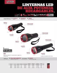 Linternas Lamparas Led De Alta Potencia 2000Lm Urrea-H ID-2300253
