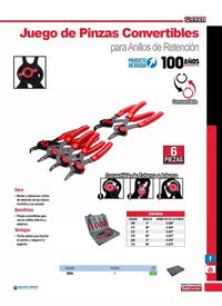 Juego De 6 Pinzas Para Anillos De Retención Conv 360A Urrea-H ID-2297644