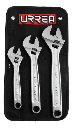 Juego de 3 Llaves Ajustables Cromadas 795 Urrea-h